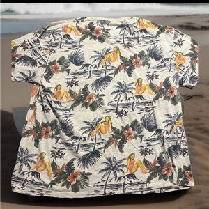 Alexander Julian Graphic Tee with Orange and Green Accents